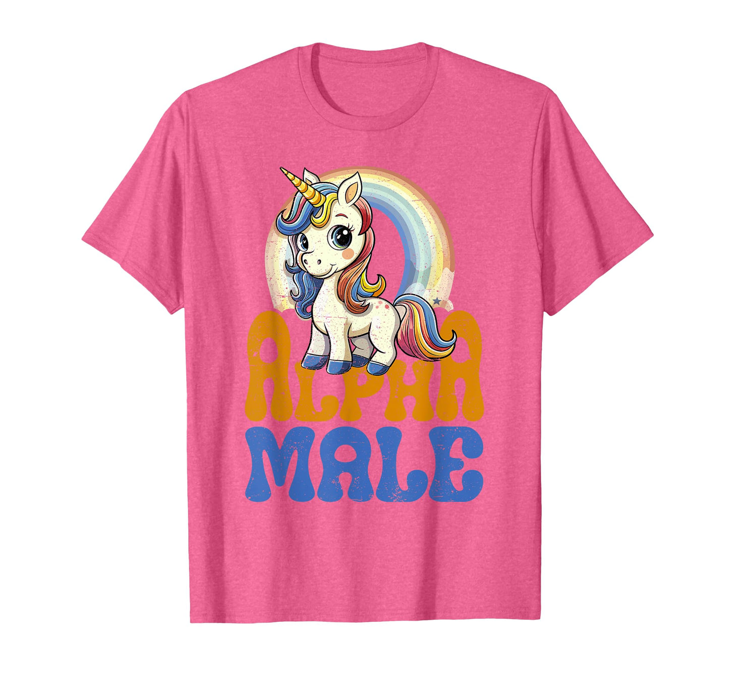 Alpha Male Unicorn Funny Sarcastic Ironic Weird Y2K Humor T-Shirt