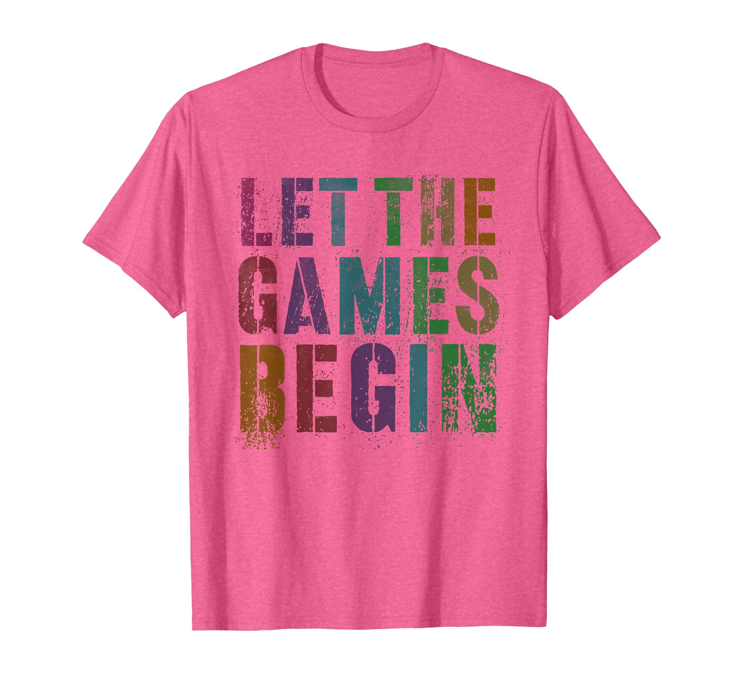 Funny LET THE GAMES BEGIN Fun School Field Day Summer Vibes Men Women Girls Kids T-Shirt