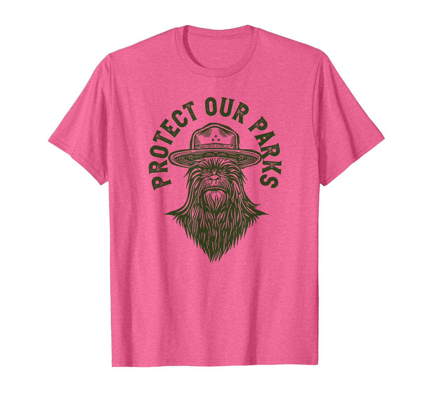 Giant Step Design Co. Protect Our Parks! Sasquatch Park Ranger Funny Bigfoot T-Shirt