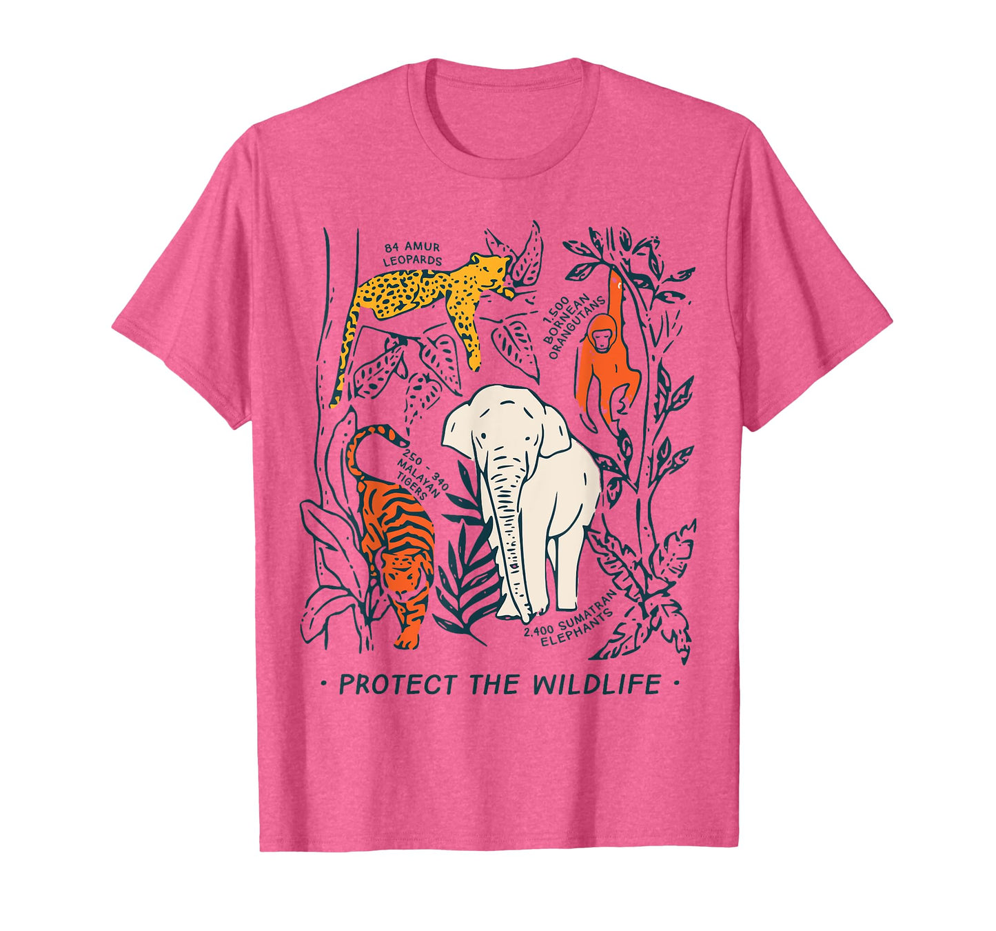 Protect The Wildlife Rescue Botanical Chart Endangered T-Shirt
