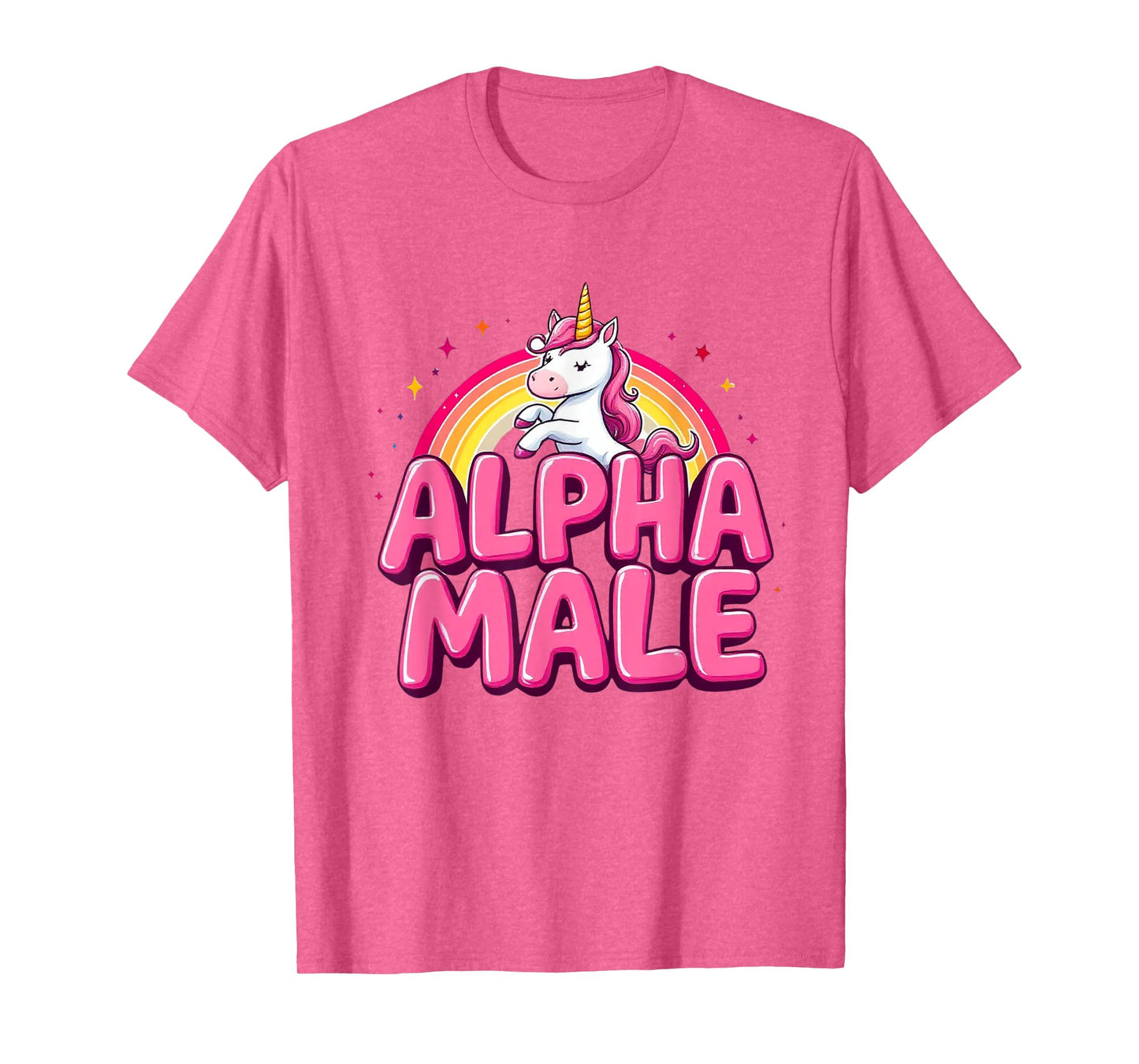 Cute Alpha Male Unicorn Funny Sarcastic Humor Ironic Men T-Shirt