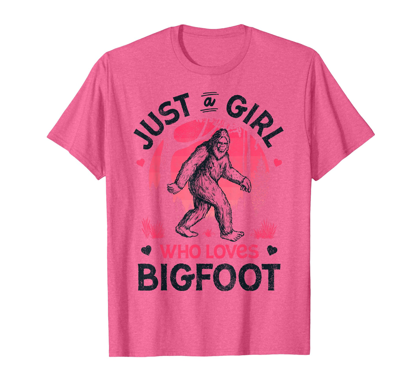 Bigfoot Just A Girl Who Loves Sasquatch Funny Retro Vintage T-Shirt