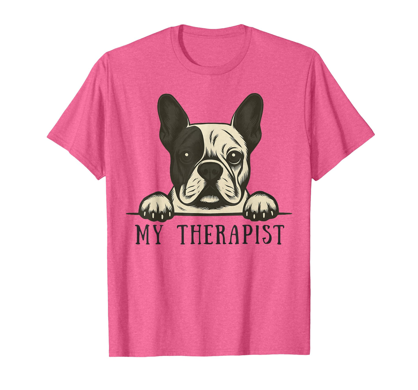 Piebald French Bulldog Therapist Dog Owner T-Shirt