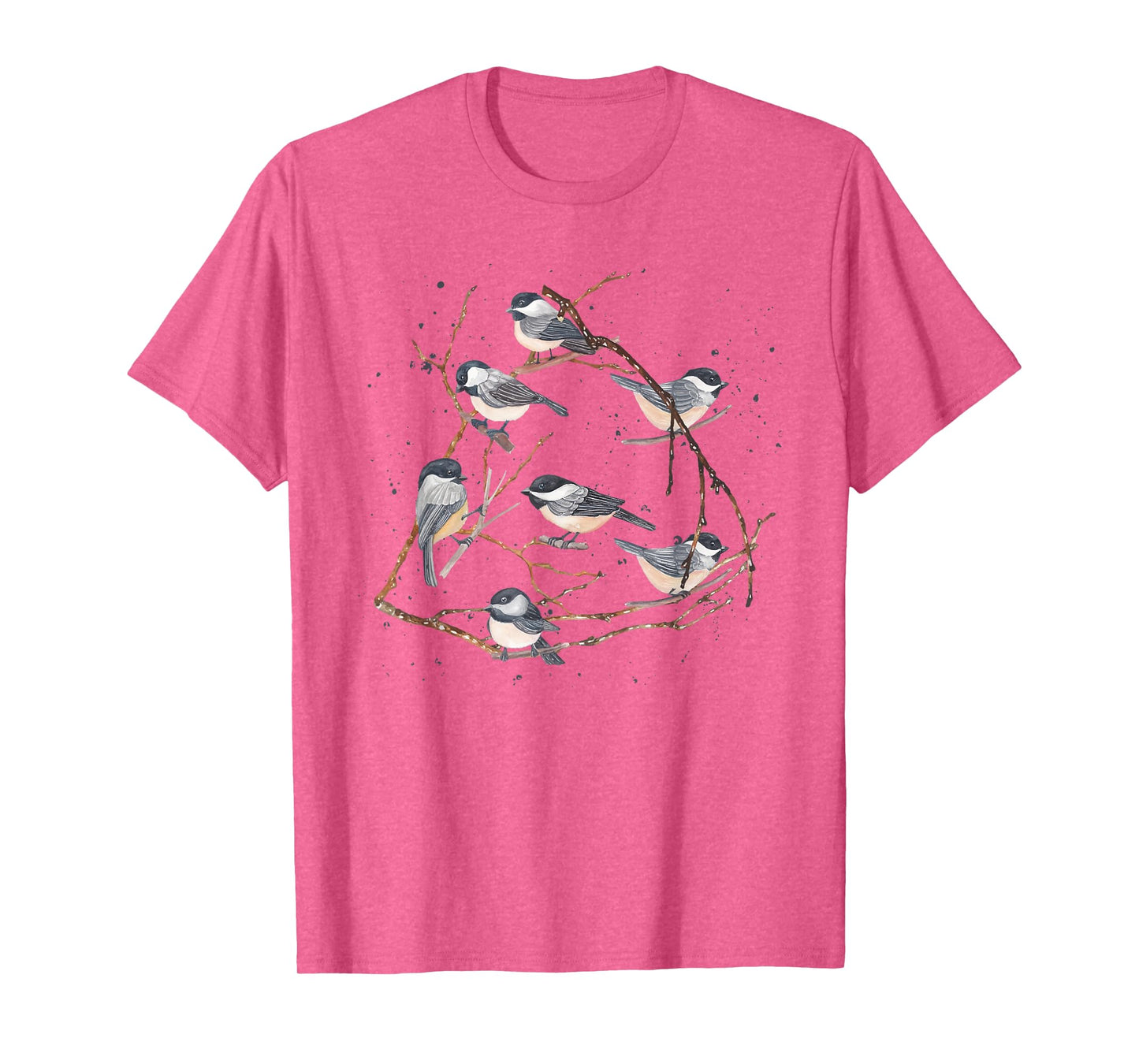 Chickadee Bird Watching Birding Nature Tree Branch Bird T-Shirt