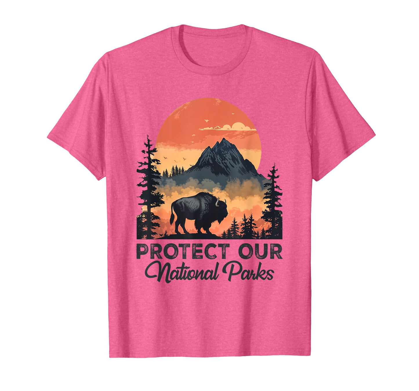 Save Our National Parks Resist Service Bison Buffalo Vintage T-Shirt