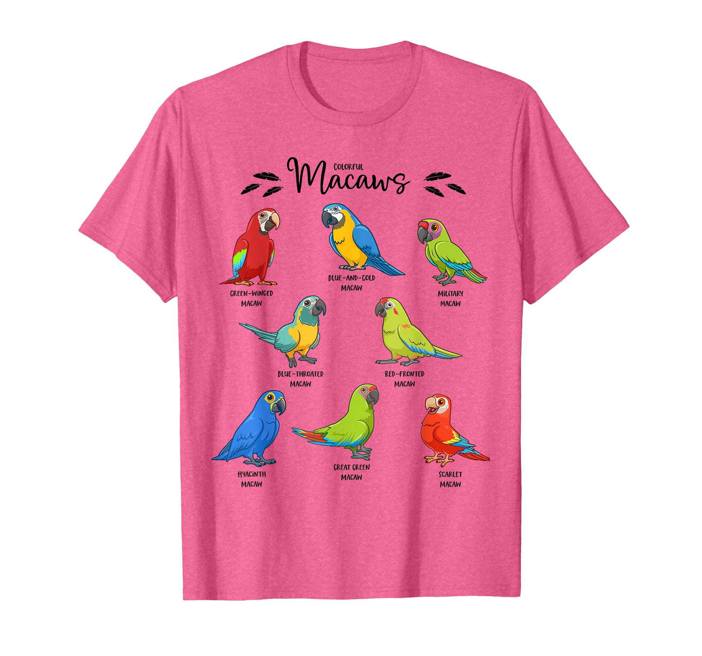 Colorful Cartoon Parrots Collection - Parrot T-Shirt