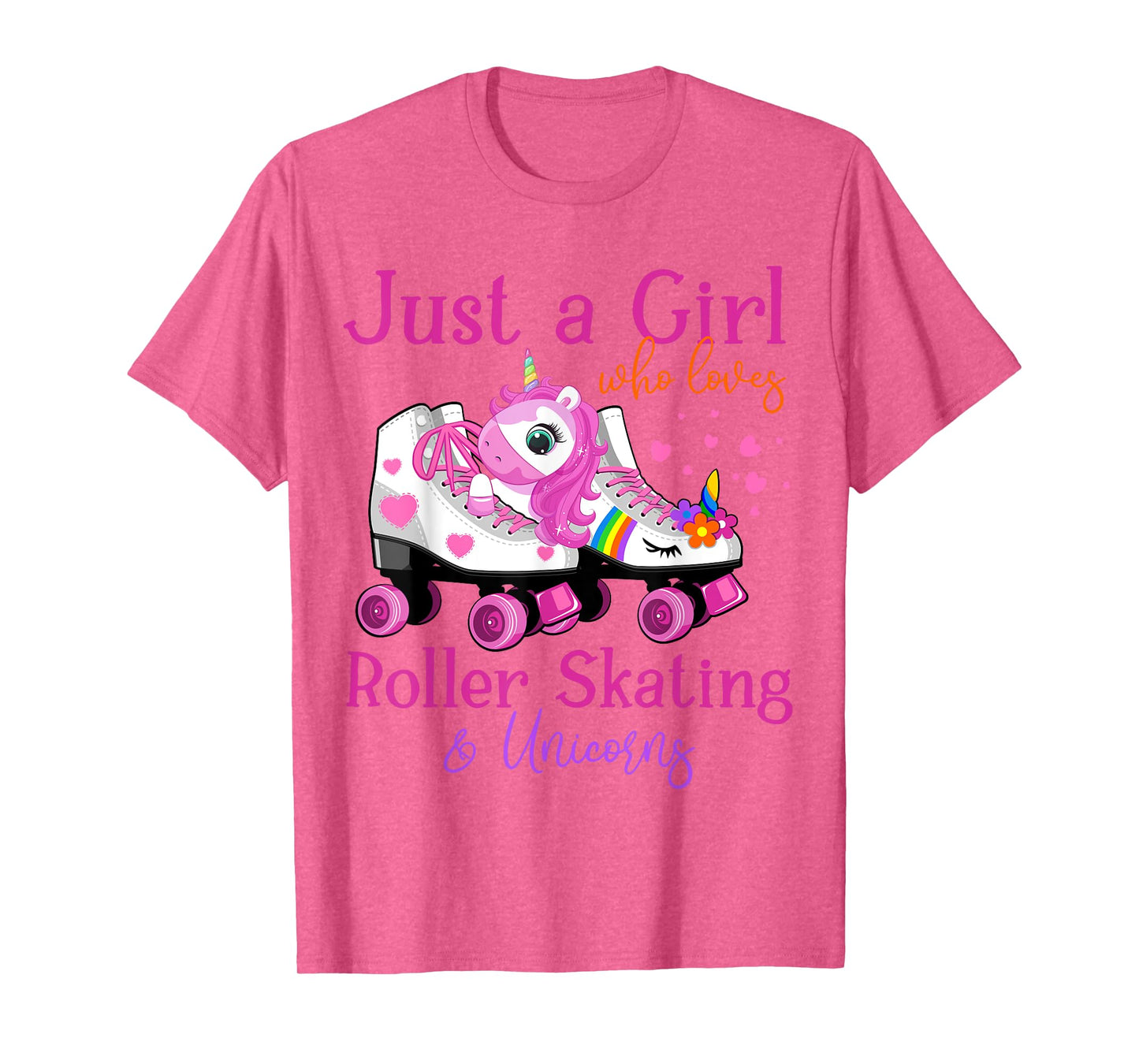 Just A Girl Who Loves Roller Skating & Unicorns Roller Skate T-Shirt