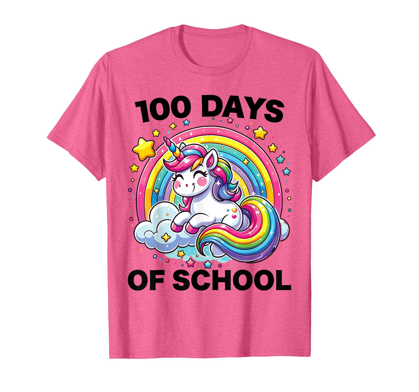 100 Days of School Unicorn Girls Teacher 100th Day of School T-Shirt