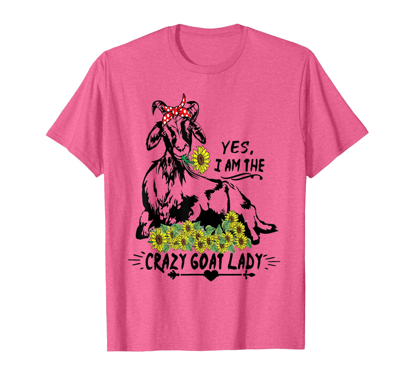 Women's Crazy Goat Lady Goats Farm Animal Funny T-Shirt