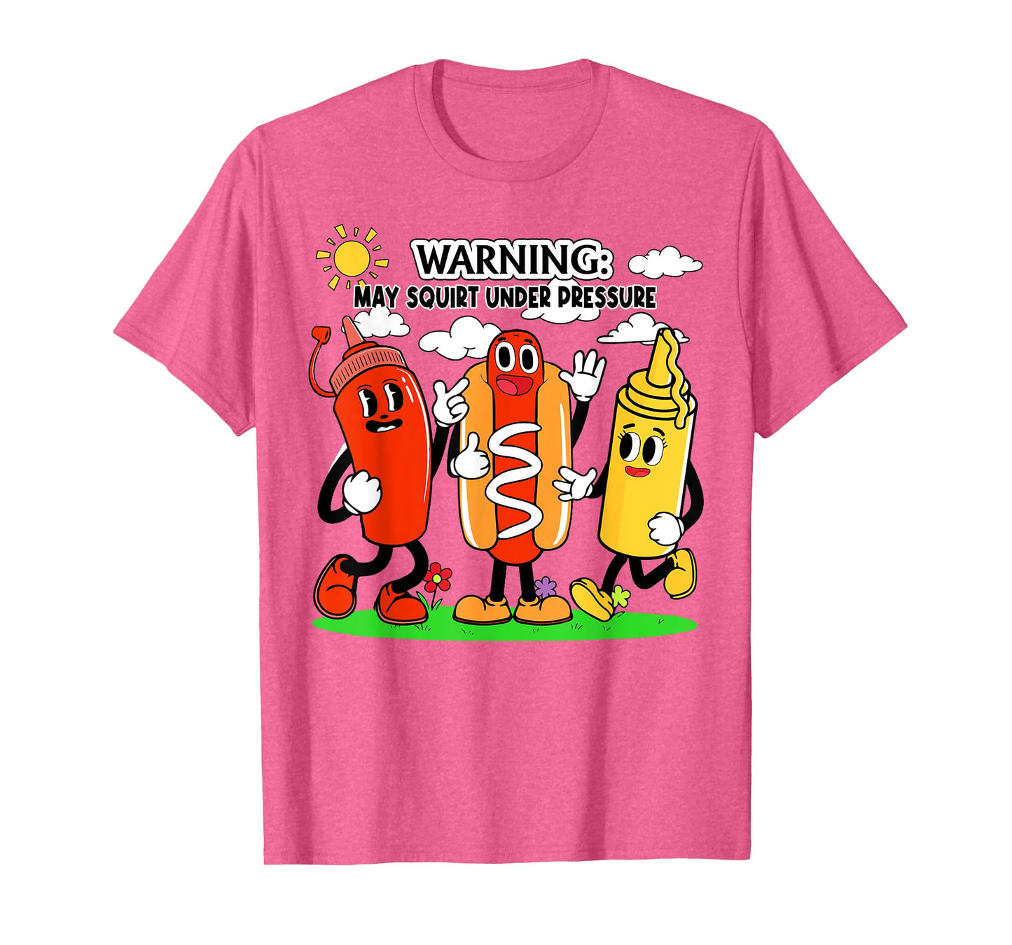 Funny BBQ Ketchup, Warning May Squirt Under Pressure Costume T-Shirt