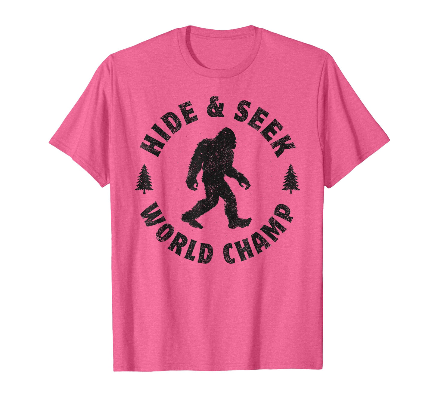 Bigfoot Hide And Seek World Champion Sasquatch Retro Vintage T-Shirt