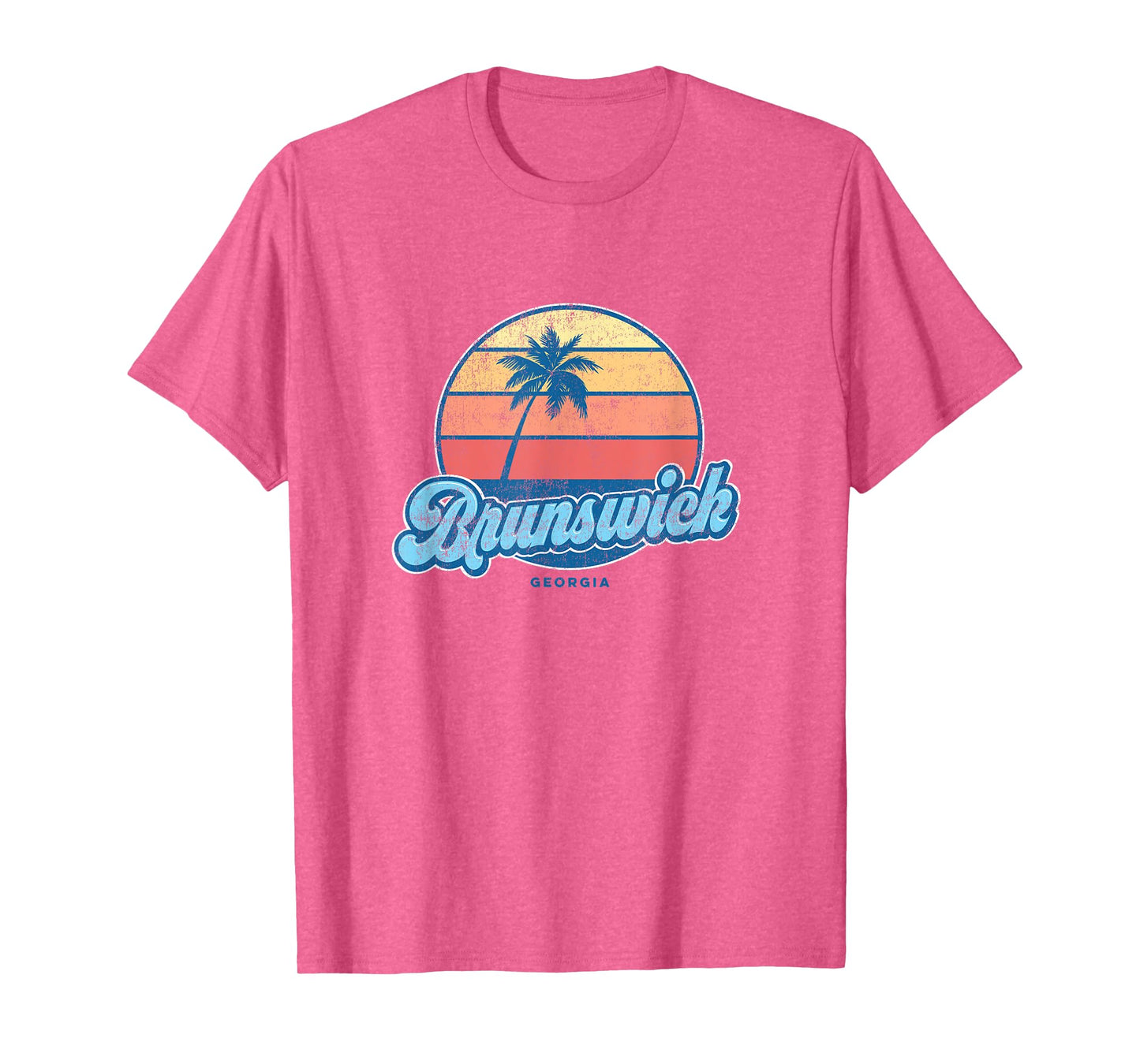 Vintage Brunswick Georgia GA Classic 70s Retro Surfer T-Shirt
