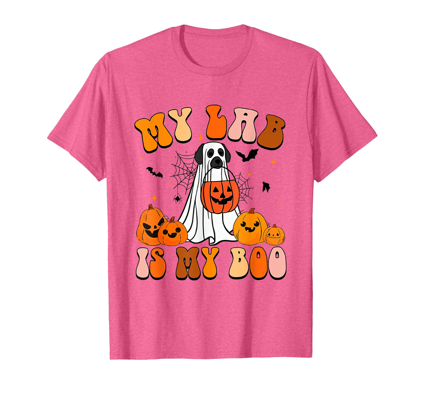 My Lab Is My Boo Dog Ghost Dog Halloween Retro Labrador Mama T-Shirt