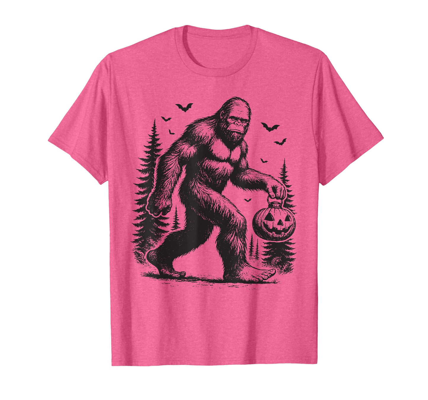 Spooky Halloween Bigfoot Pumskin Shirt Men Women T-Shirt