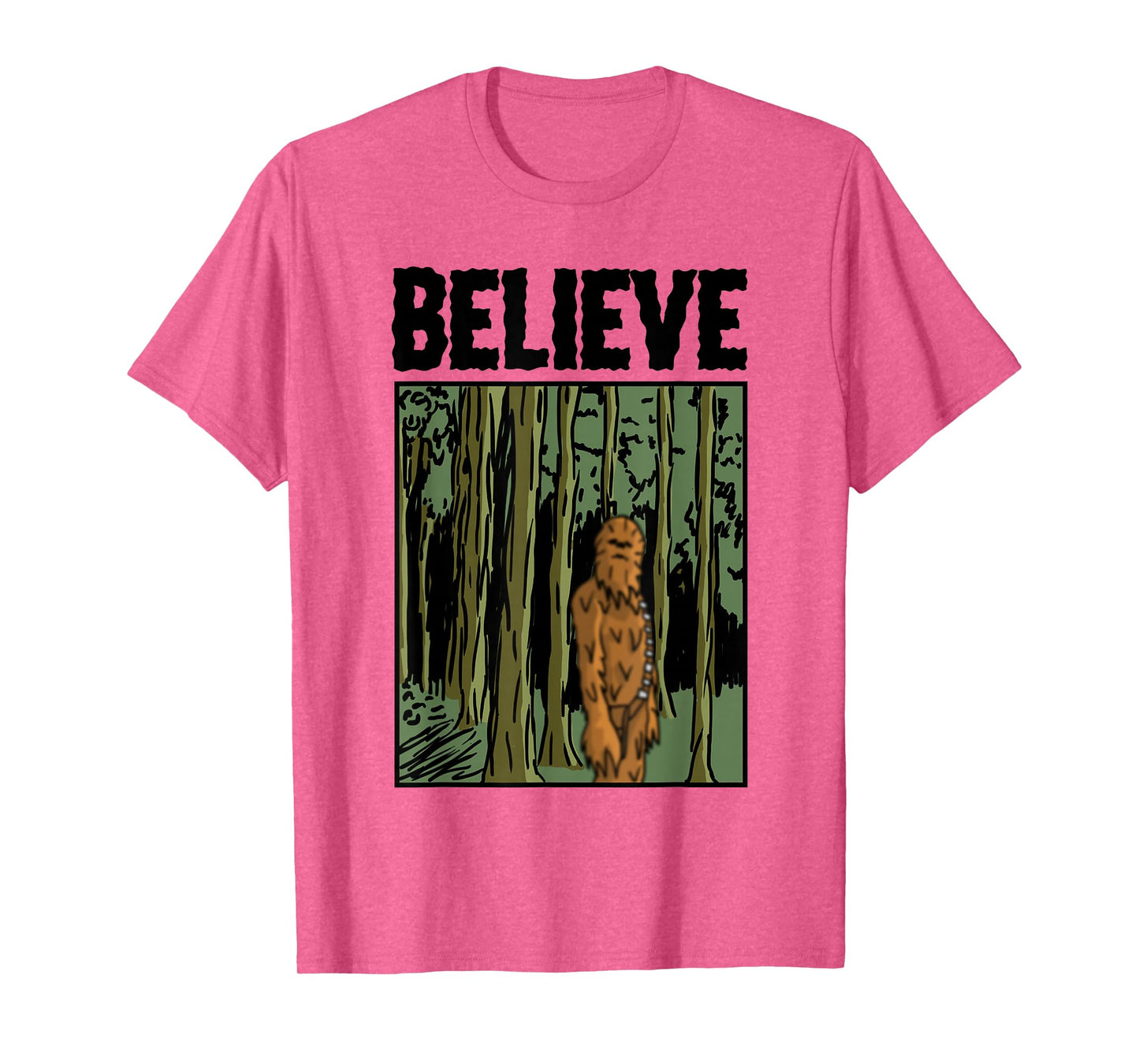 Star Wars Classic Chewbacca Pop Art Bigfoot Believe Poster T-Shirt