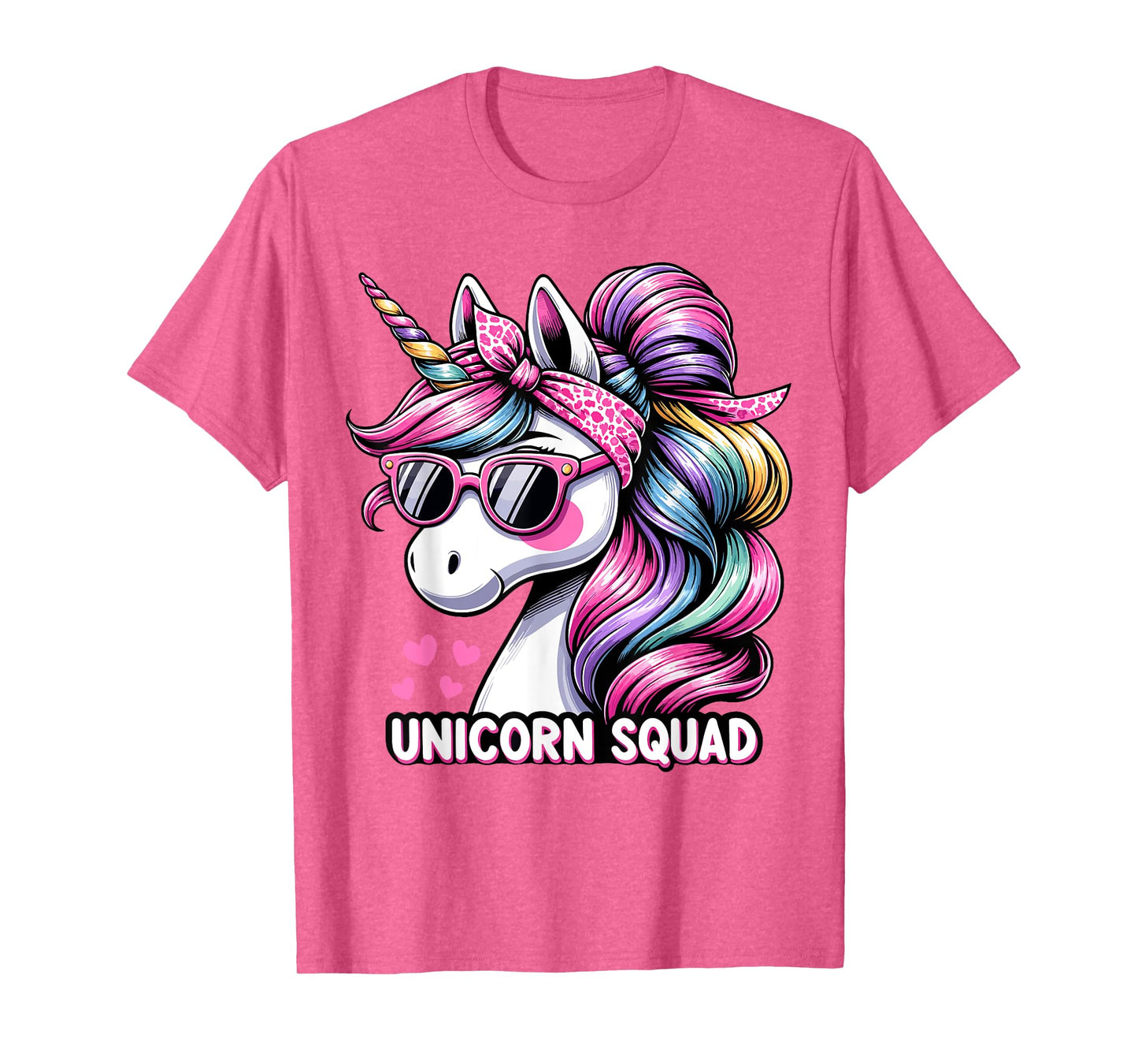 Unicorn Squad - Graceful Unicorn with leopard Bandana T-Shirt