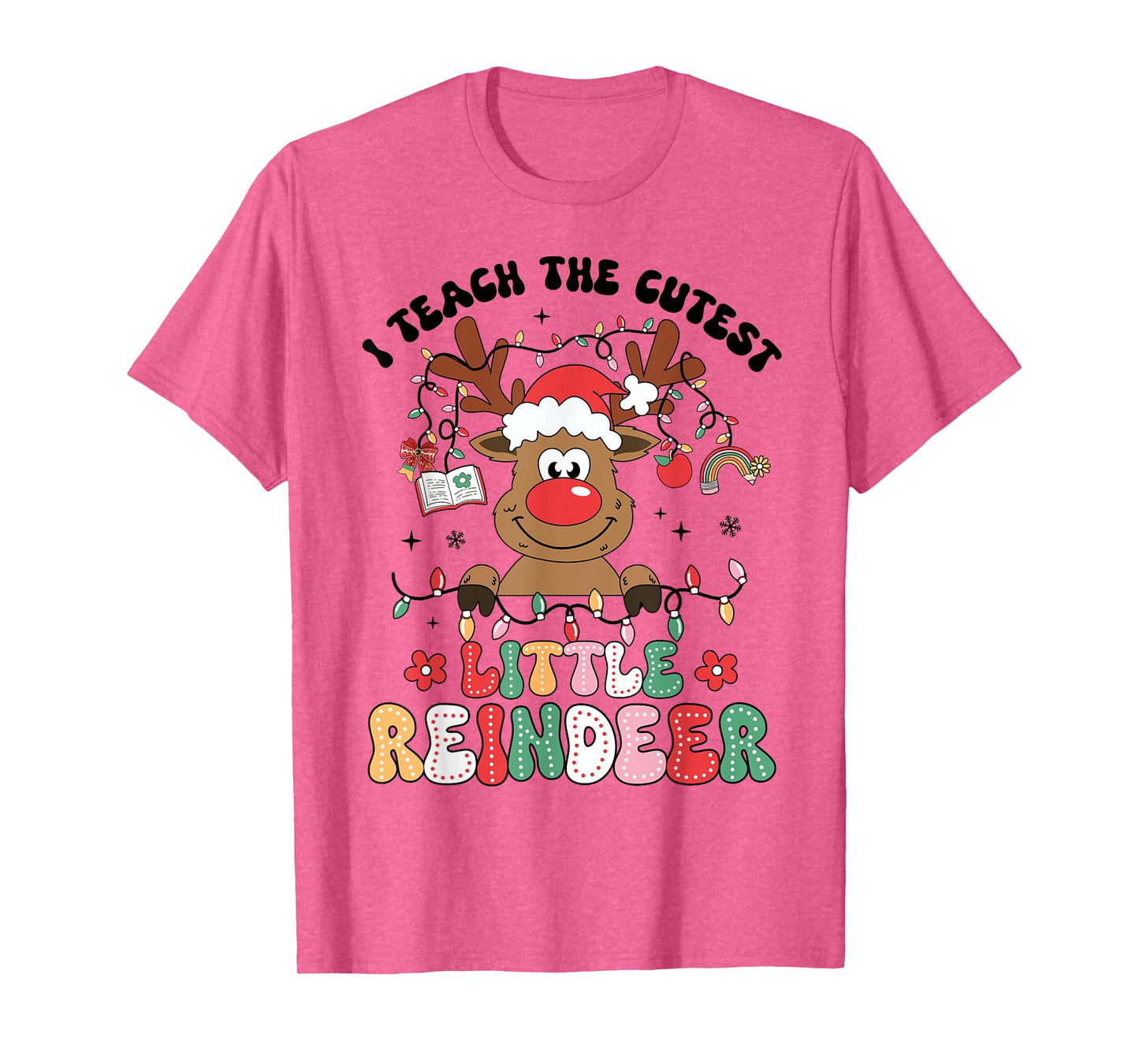 Christmas Teacher I Teach The Cutest Little Reindeer Boy Kid T-Shirt