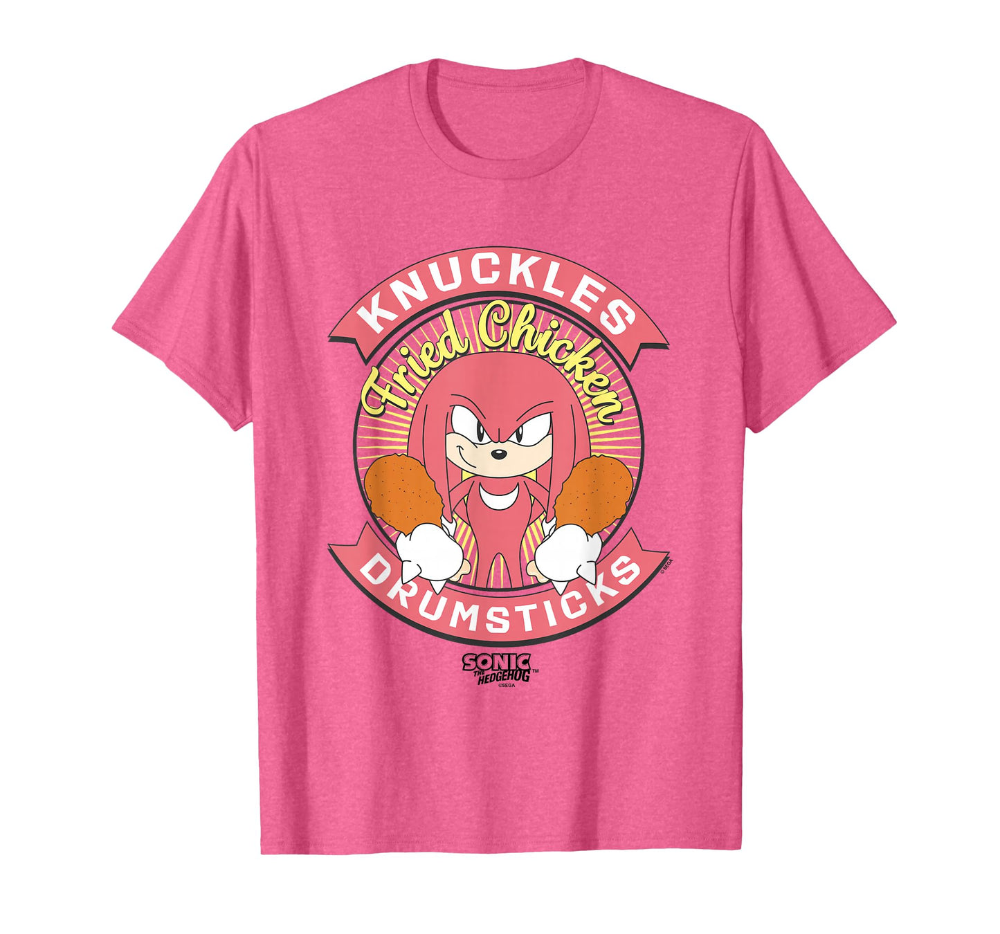 Sonic The Hedgehog Knuckles Drumsticks Fried Chicken Vintage T-Shirt