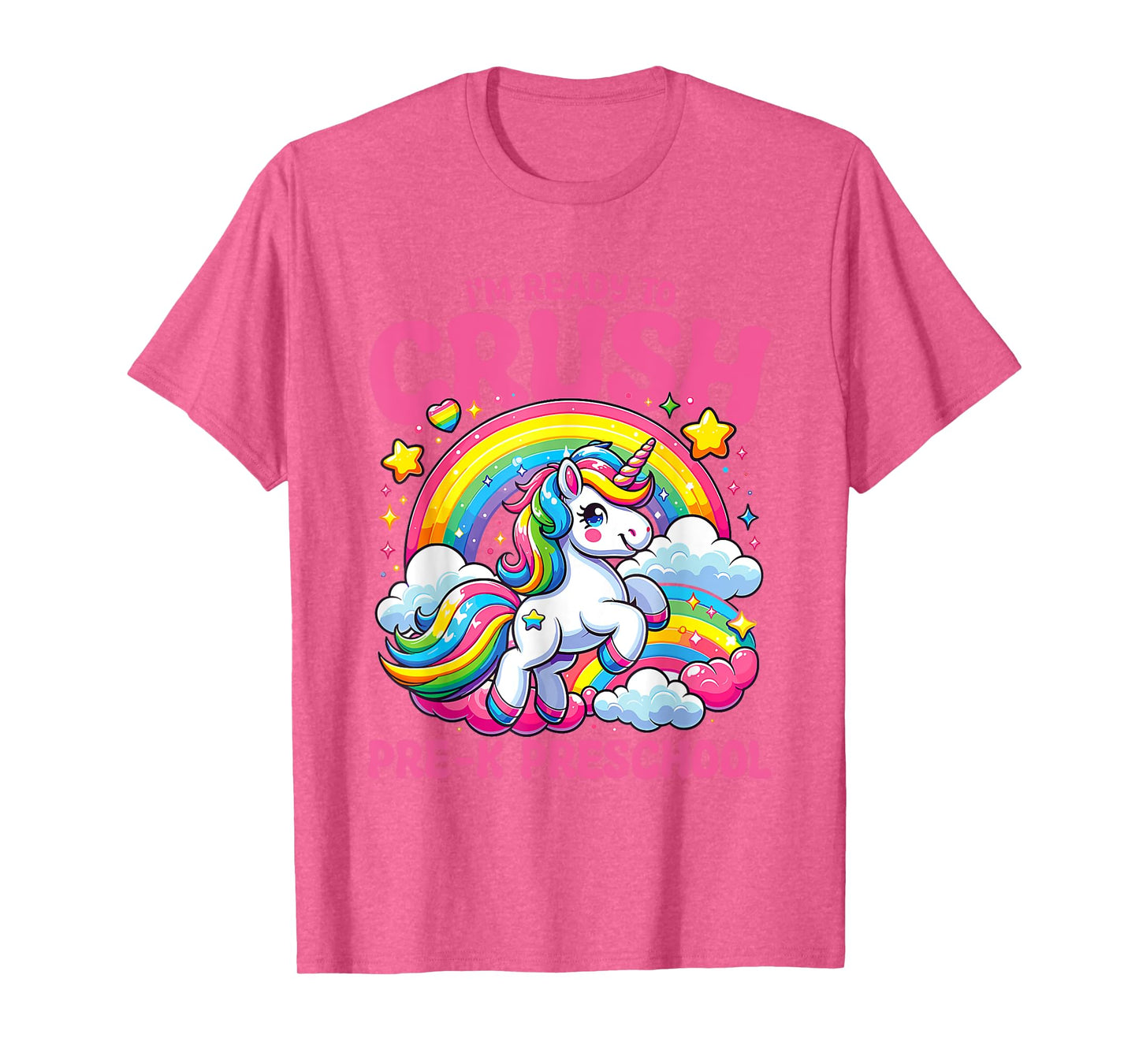 Crush Pre-k Preschool Unicorn Girls Teacher Back to School T-Shirt