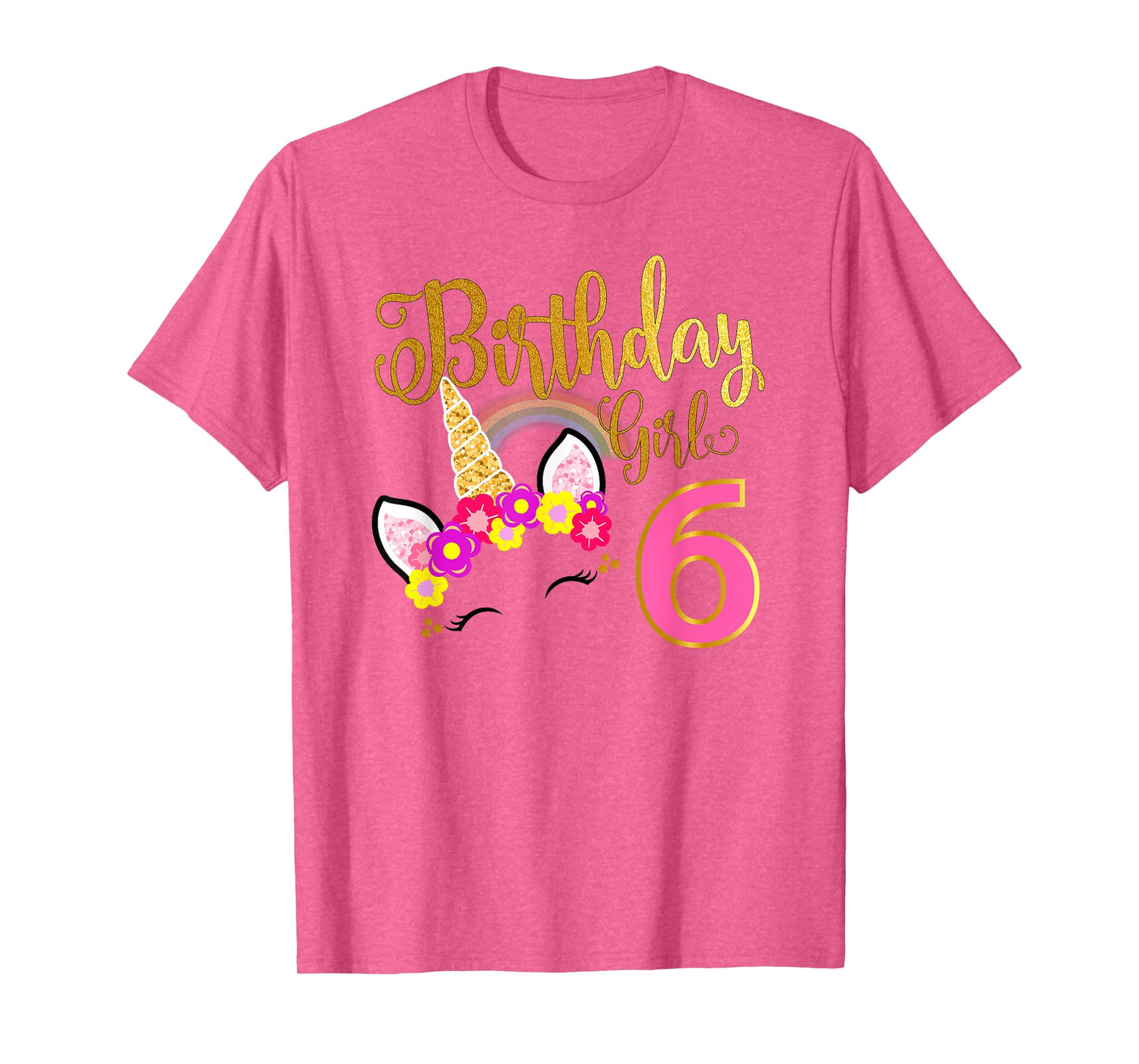 I'm 6th the Birthday for Girl Unicorn 6 year old Birthday T-Shirt