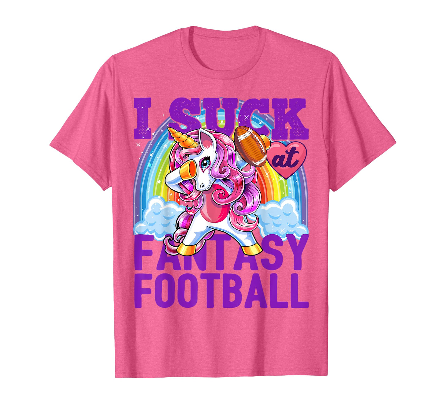 I Suck at Fantasy Football Dabbing Unicorn Loser Shirt Men