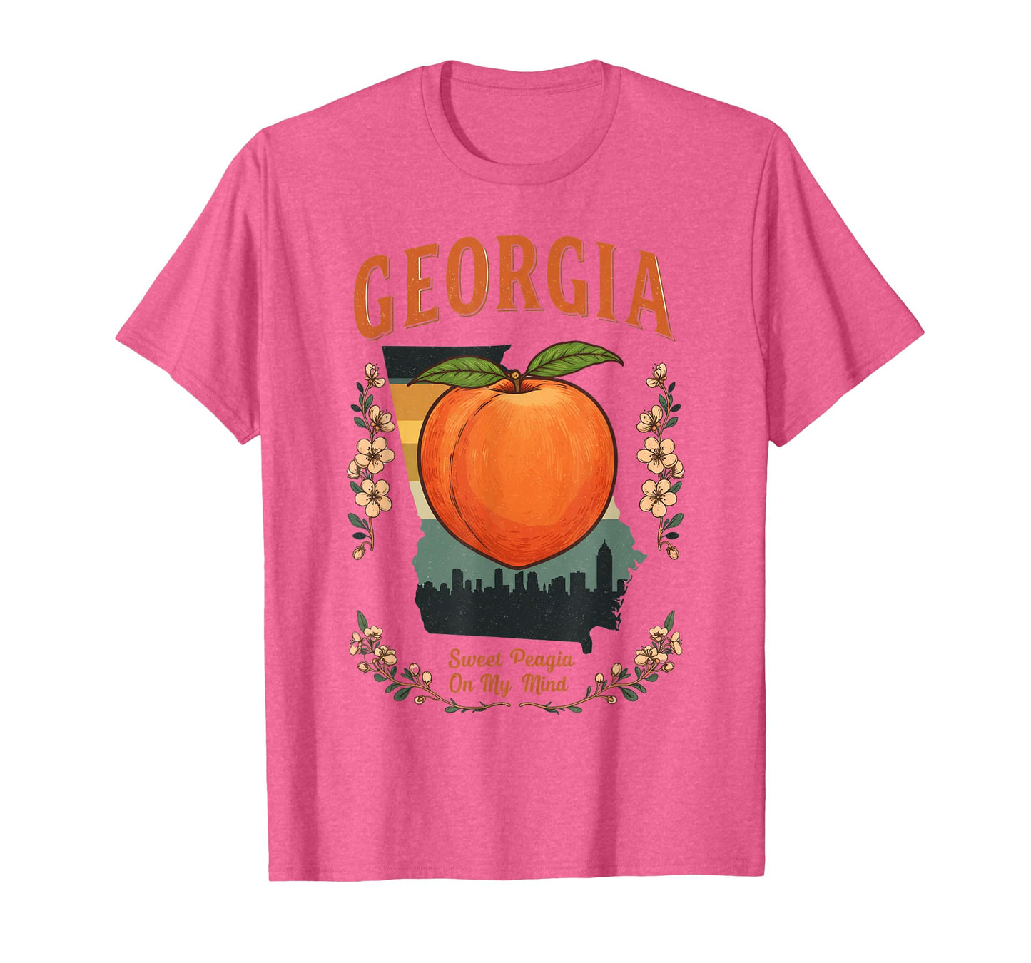 Georgia Peach Atlanta City State Pride Souvenir Womens T-Shirt