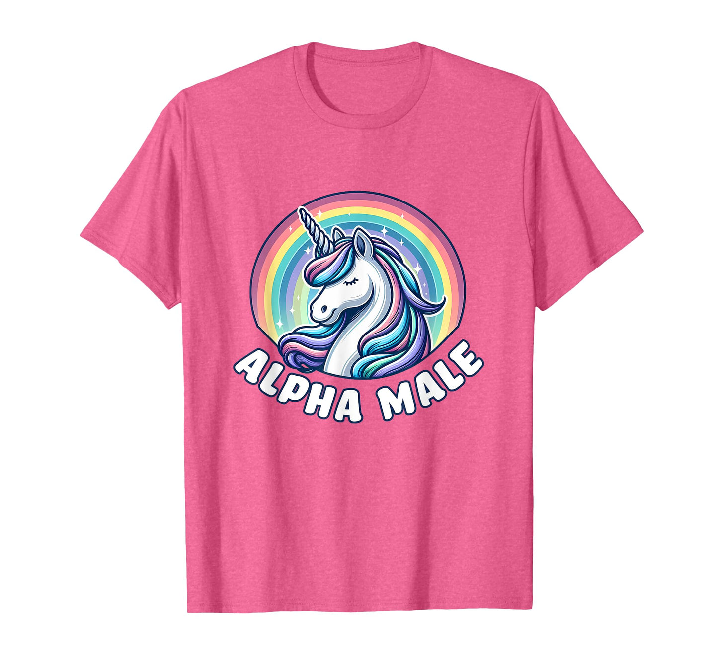 Ironic Cute Alpha Male Unicorn Funny Sarcastic Humor Men T-Shirt