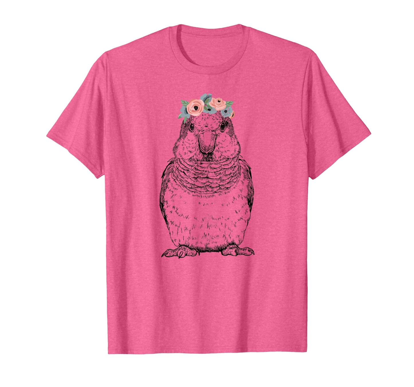 Quaker Parrot with Floral Headband Parrot Bird T-Shirt