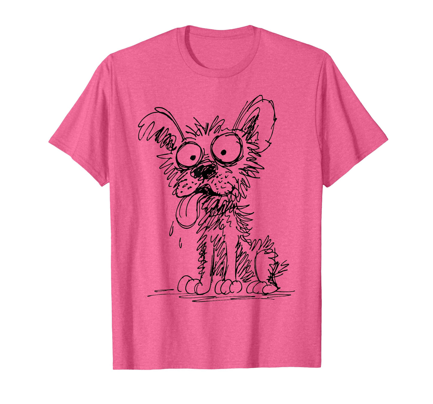 Dog Abstract Art Portrait Drawing Whimsical Dog Lovers T-Shirt