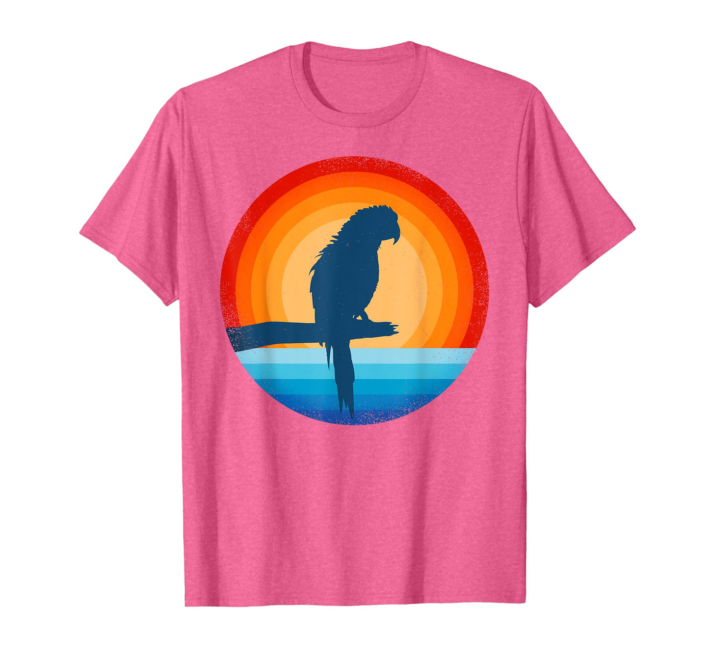 Parrot Retro Vintage 60s 70s Sunset Bird Lovers Men Women T-Shirt