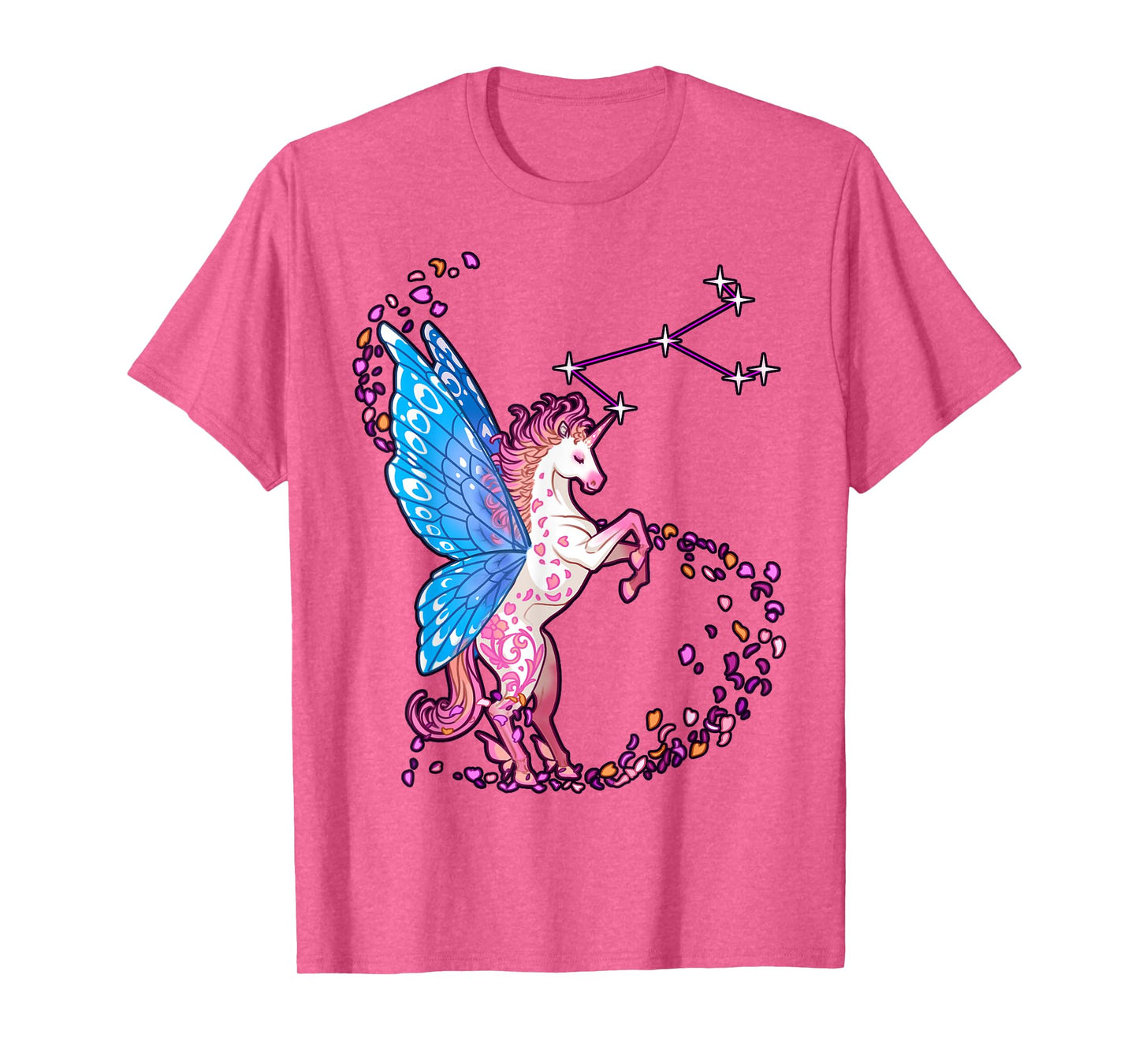 Fairy winged unicorn constellation Fantasy Anime style T-Shirt