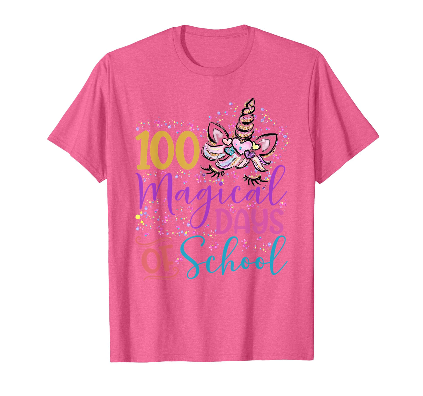 I Magically Survived 100 Days Unicorn Teacher 100th Day Men Women Kids T-Shirt