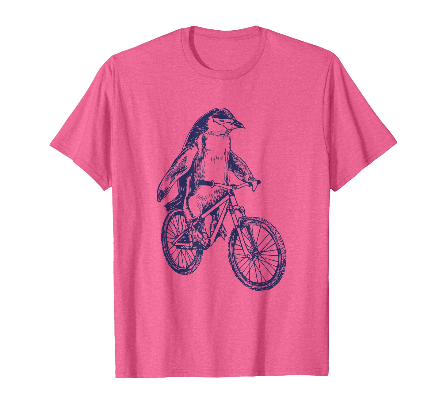 Penguin Cycling Bicycle Funny Biker Cool Cyclist Biking Bike T-Shirt