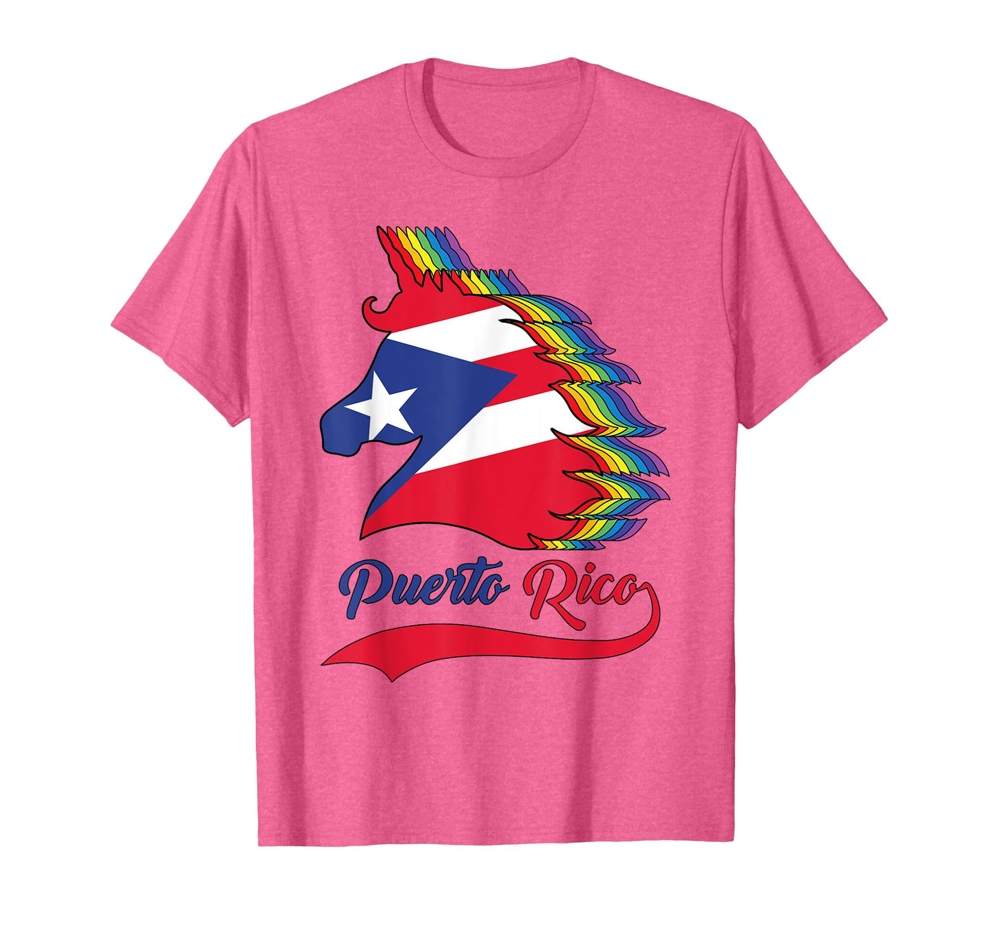 Puerto Rico Puerto Rican Flag Unicorn Rainbow Toddler Girls T-Shirt