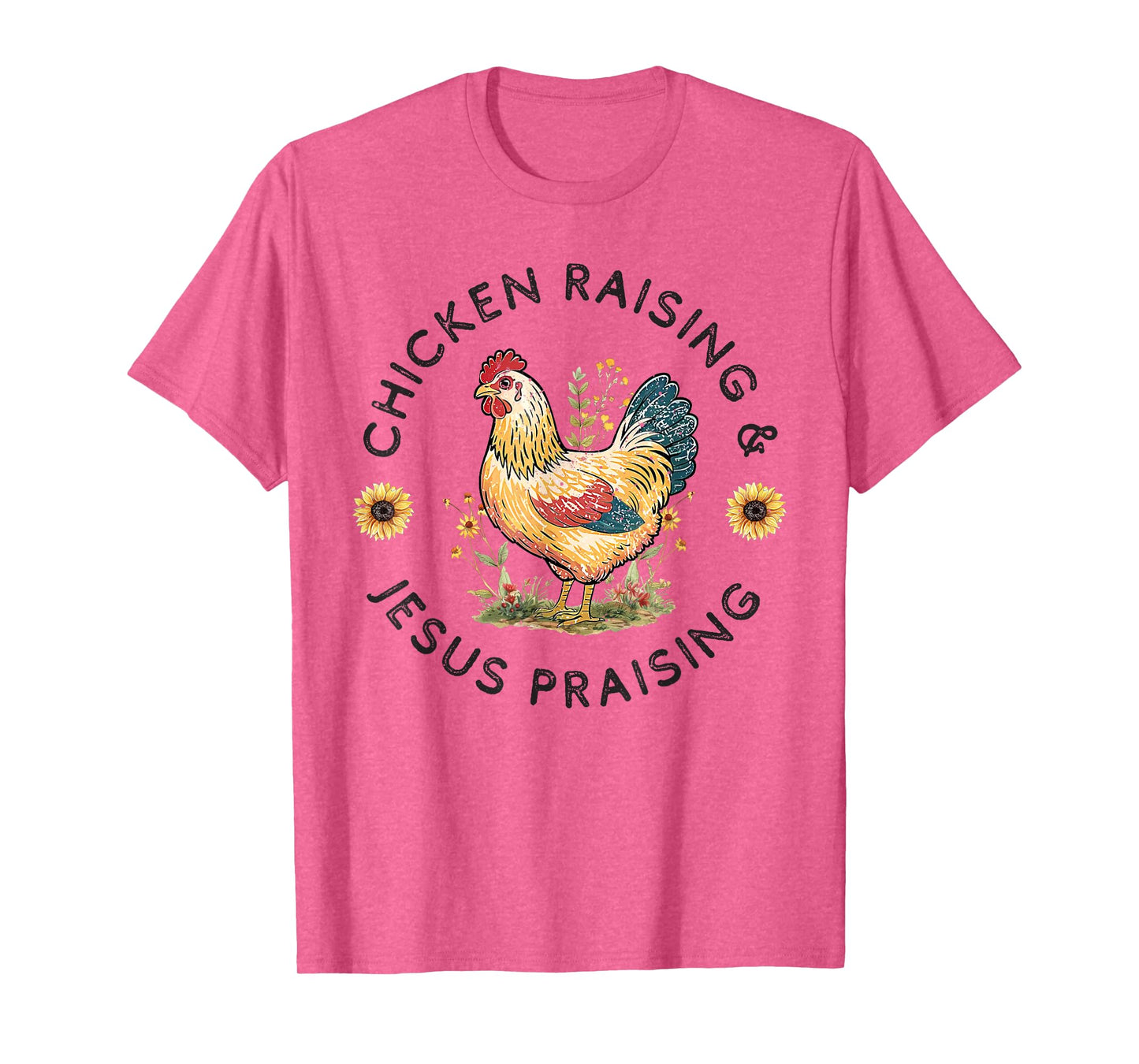Retro Vintage Chicken Raising & Jesus Praising T-Shirt