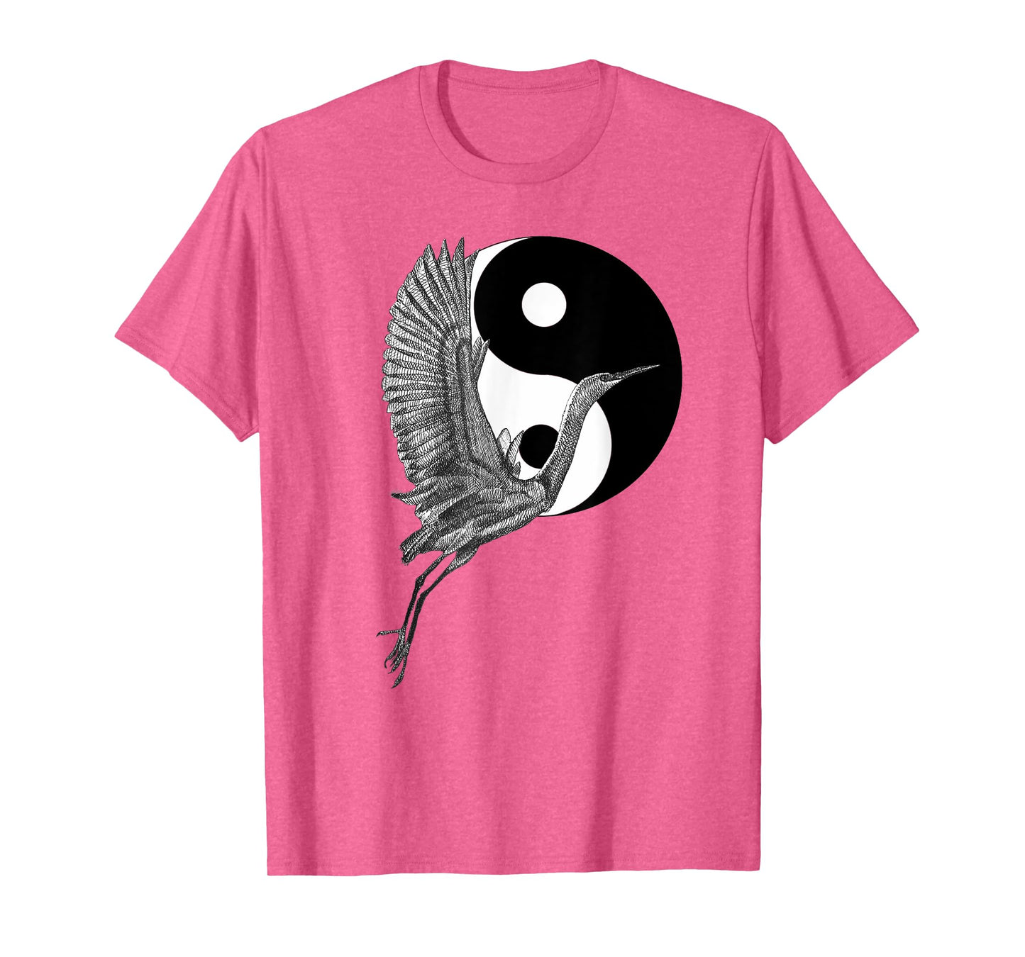 Tai Chi White Crane Yin Yang Qi Gong Illustration T-Shirt
