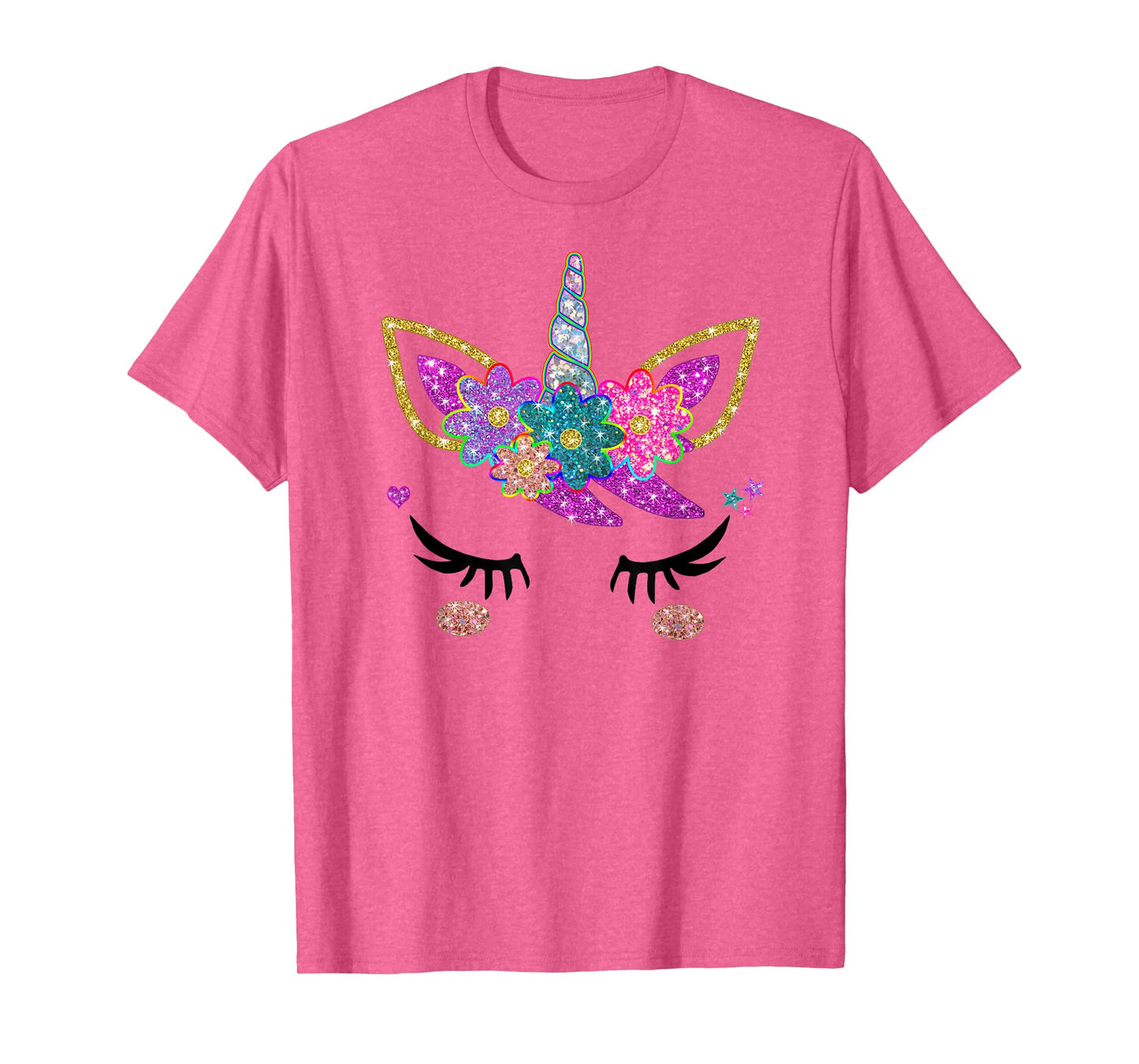 Rainbow Unicorn Face Shirt, Cute Unicorn Birthday Outfit