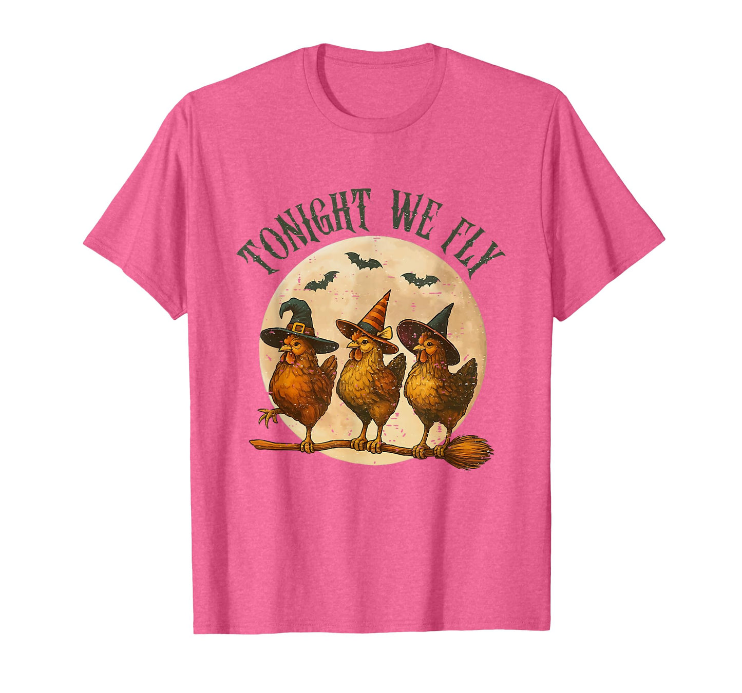 Tonight We Fly Spooky Chicken Witch Halloween Farm Animal T-Shirt