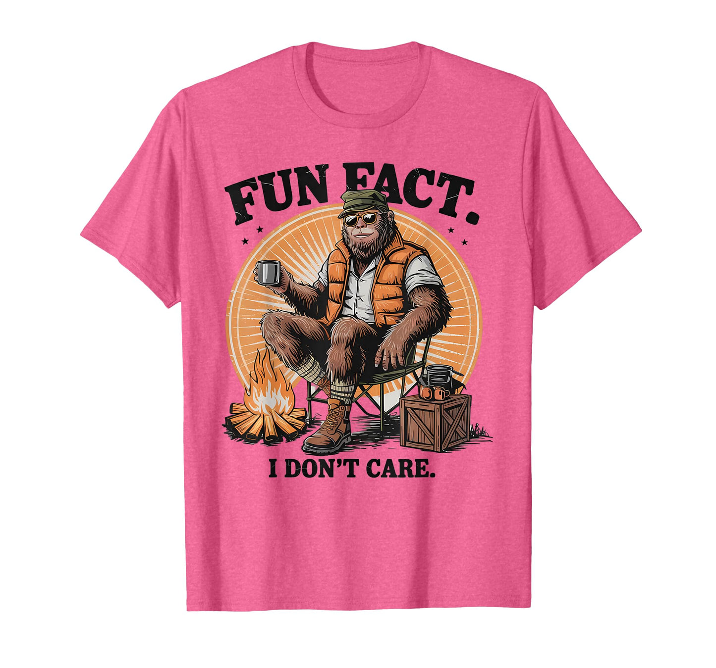 Bigfoot Sasquatch I Don’t Care Sarcastic Bigfoot Cryptid T-Shirt