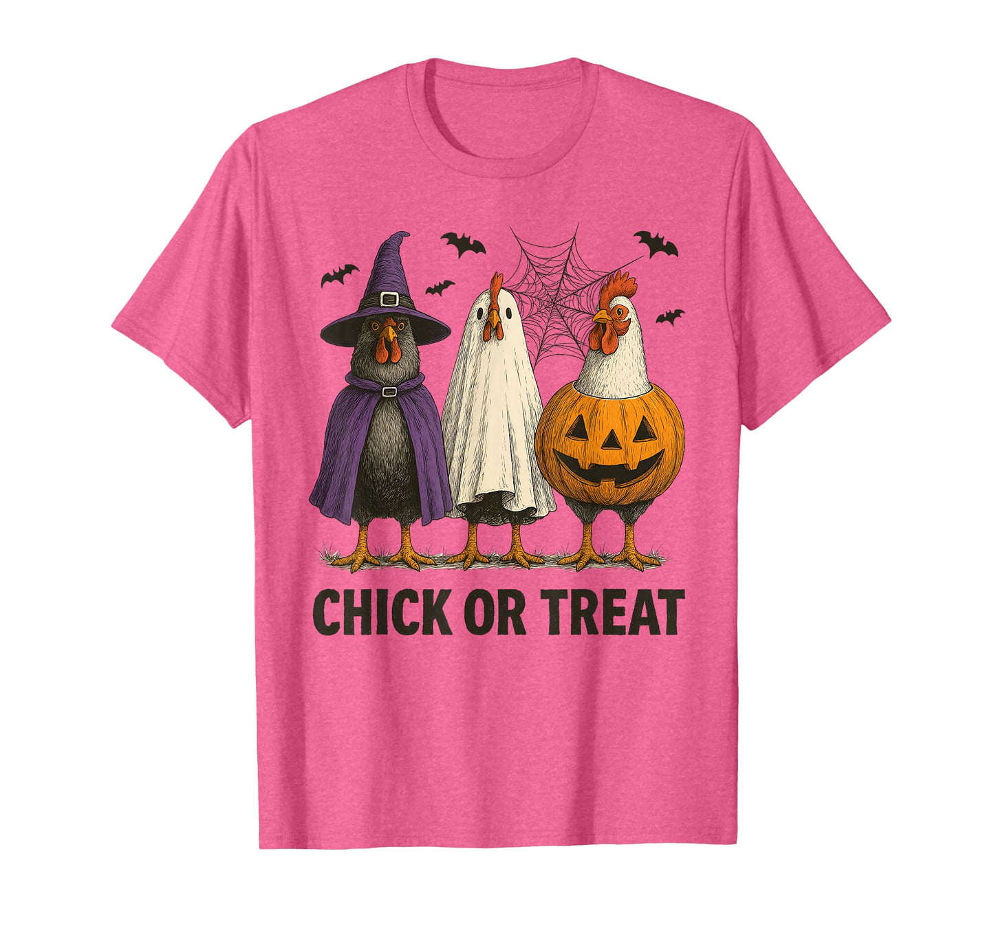 Chicken Chick Or Treat Funny Halloween Costume Farmer T-Shirt
