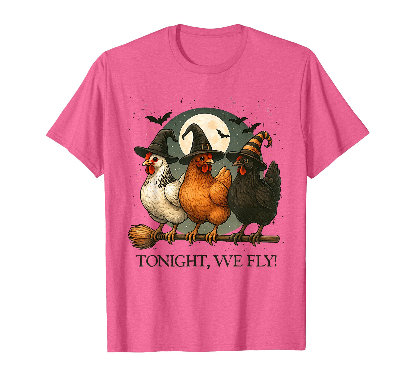 Tonight We Fly Funny Chicken Spooky Season Farm Halloween T-Shirt