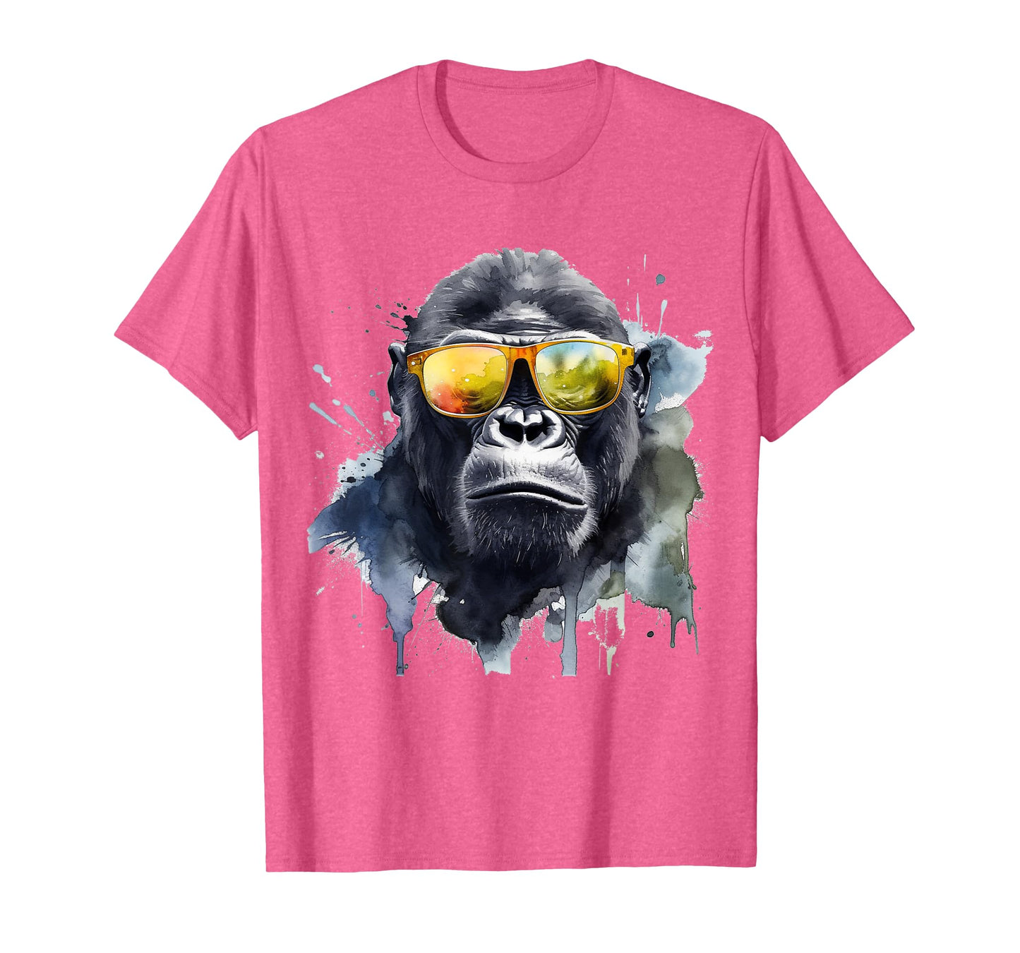 Gorilla Sunglasses Artwork - Animal Art Monkey Zoo Gorilla T-Shirt