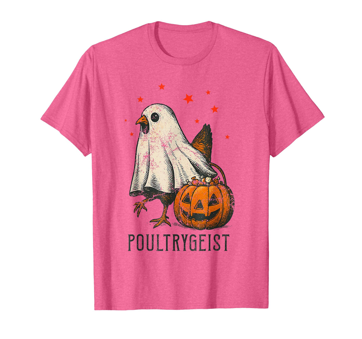 Poultrygeist Funny Halloween Chicken Ghost Costume Pumpkin T-Shirt