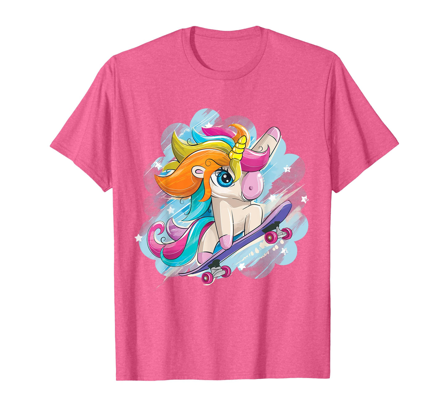Unicorn Skateboarding Shirt Girls Women Skateboarding T-Shirt