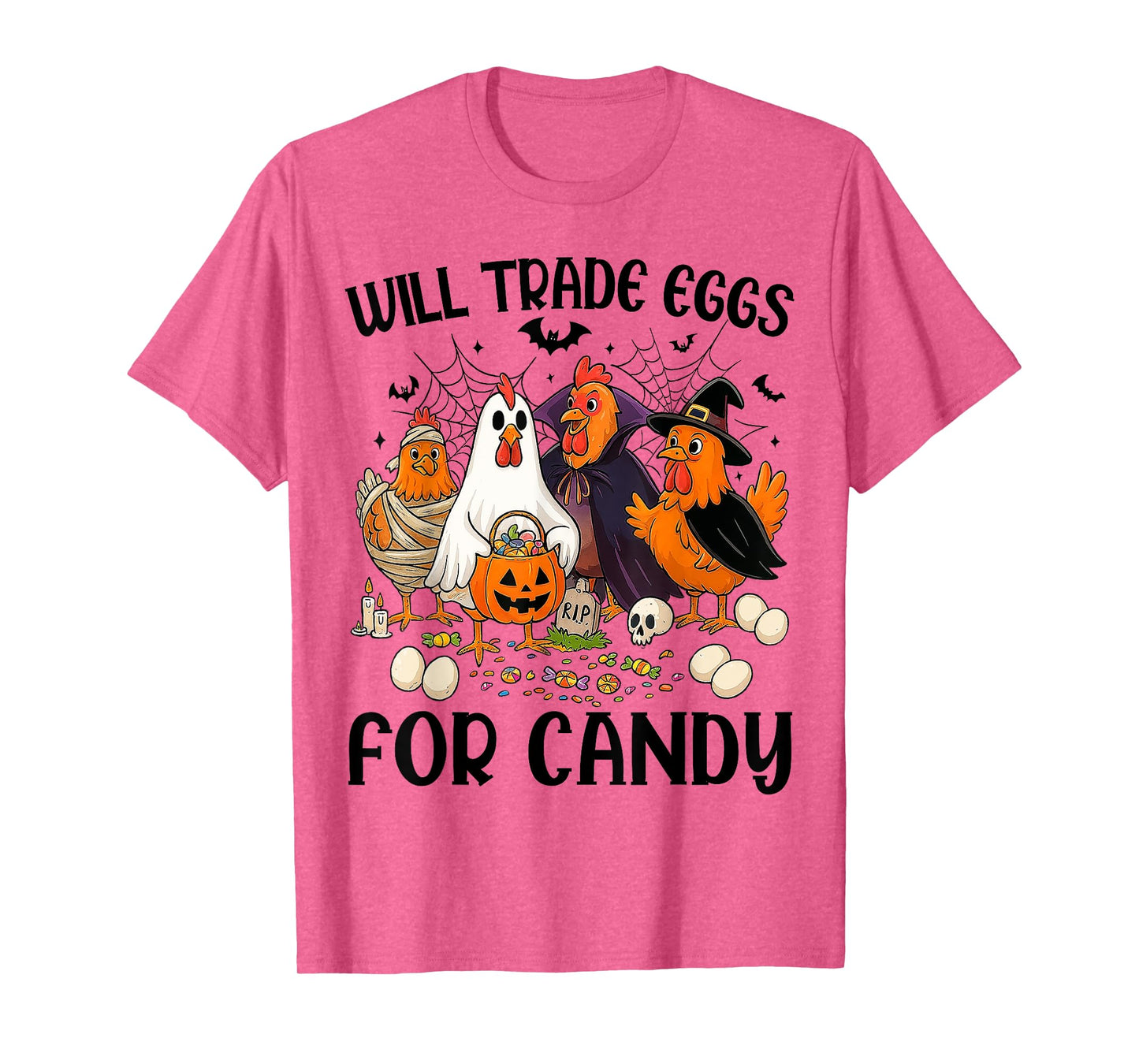 Funny Halloween Chicken Ghost Witch Candy Trick or Treat T-Shirt
