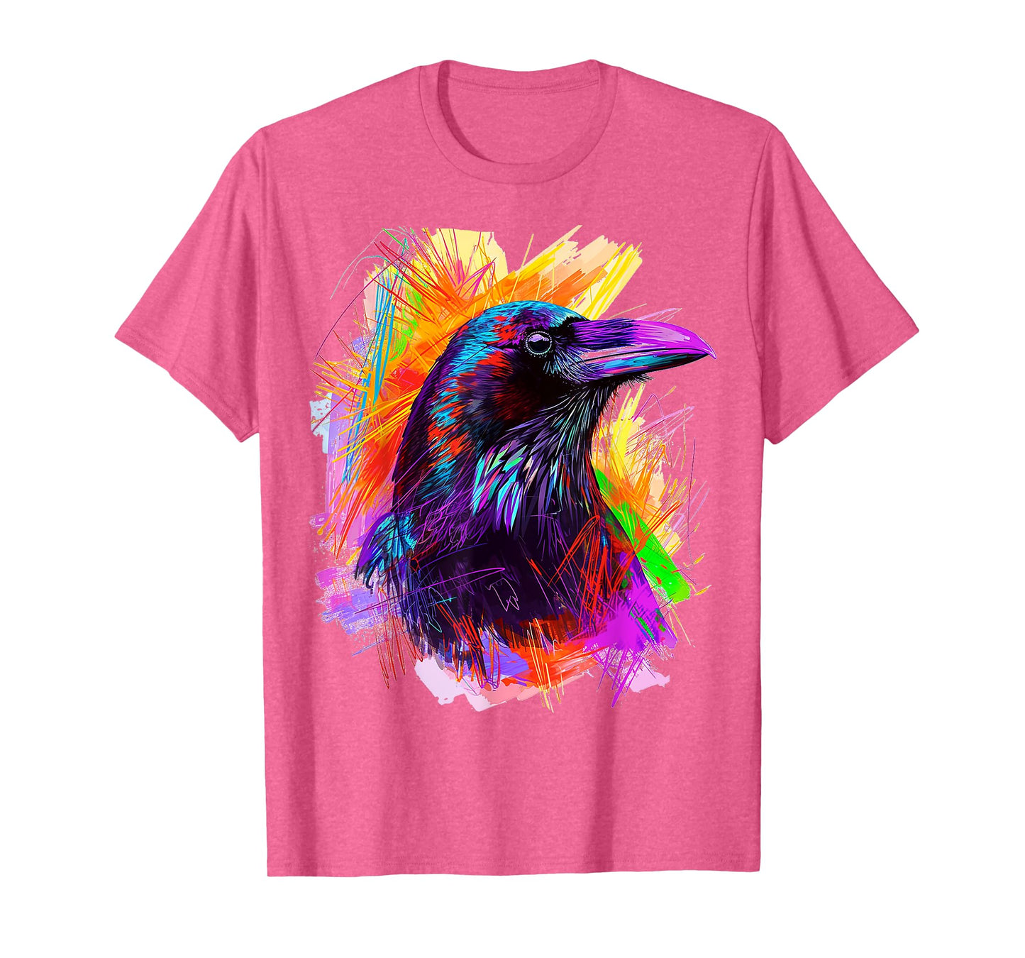 Raven Painting Abstract Animal Art Colorful Graphic Raven T-Shirt