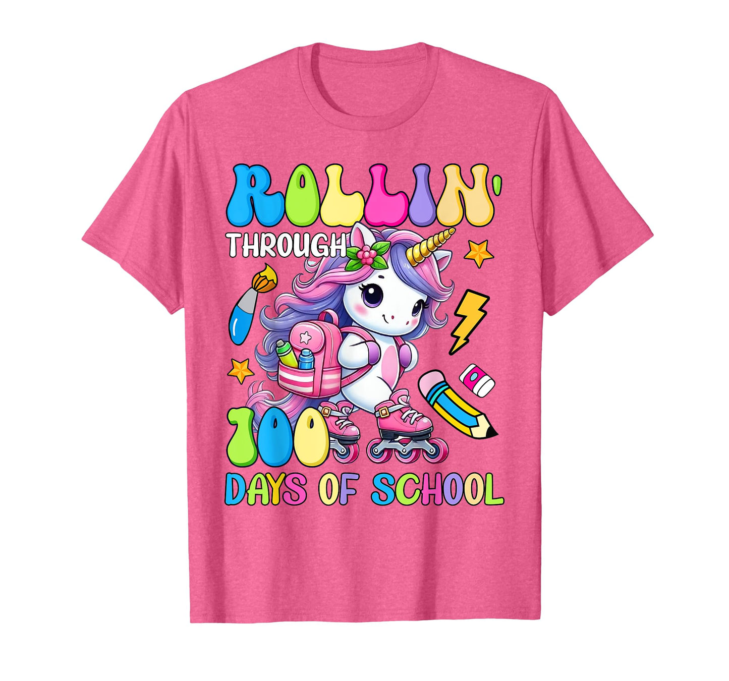 100 Days of School Unicorn Girls 100th Day Student Teacher T-Shirt