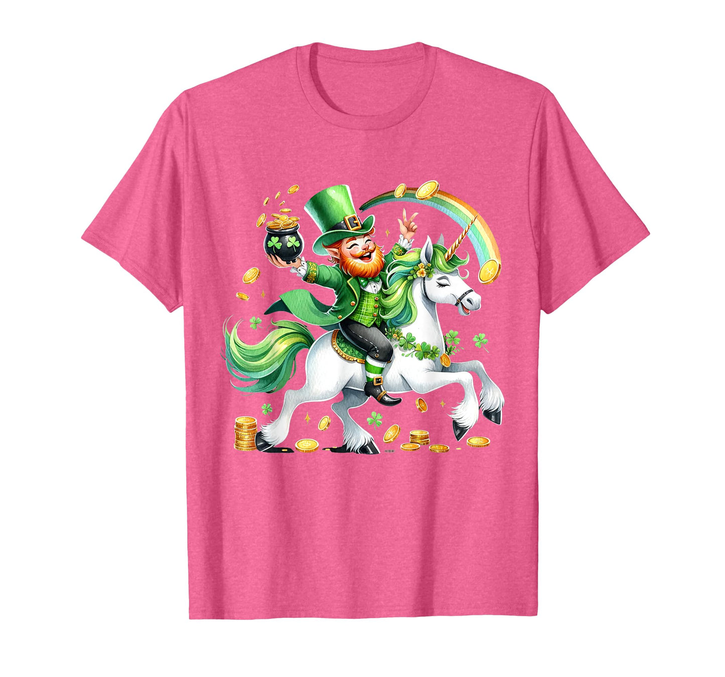 Lepricorn Leprechaun Riding Unicorn St Patricks Day Girls T-Shirt