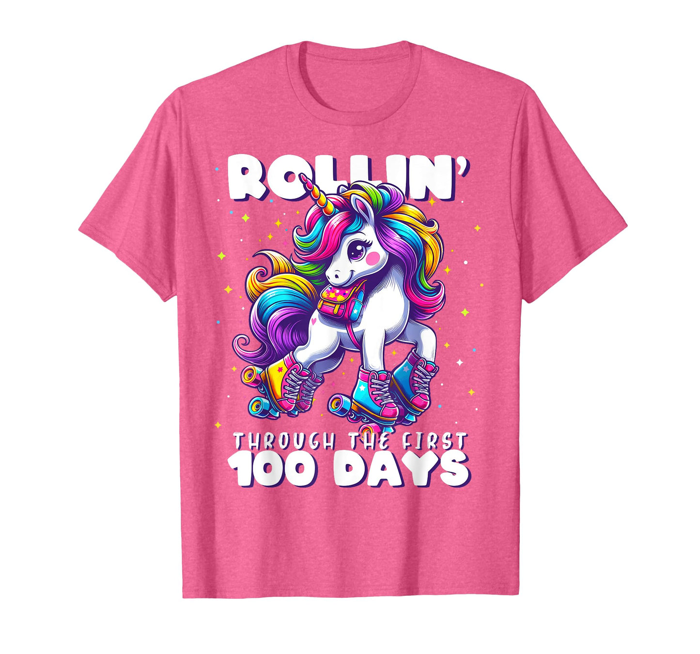 100 Days of School Girls Teacher 100th Day Unicorn Outfit T-Shirt