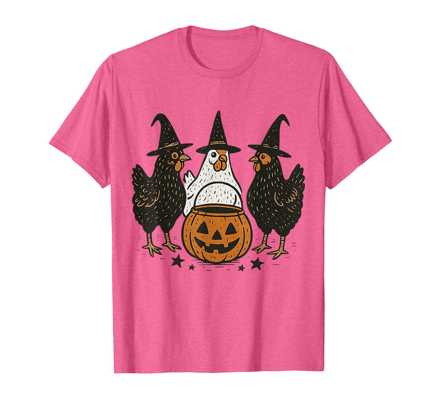 Chicken Halloween Costume Spooky Season Funny Chickens Witch T-Shirt